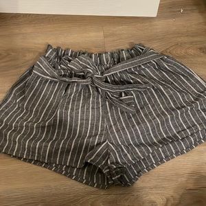 Grey and white shorts